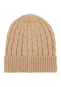 Cotton Cashmere Cable Beanie