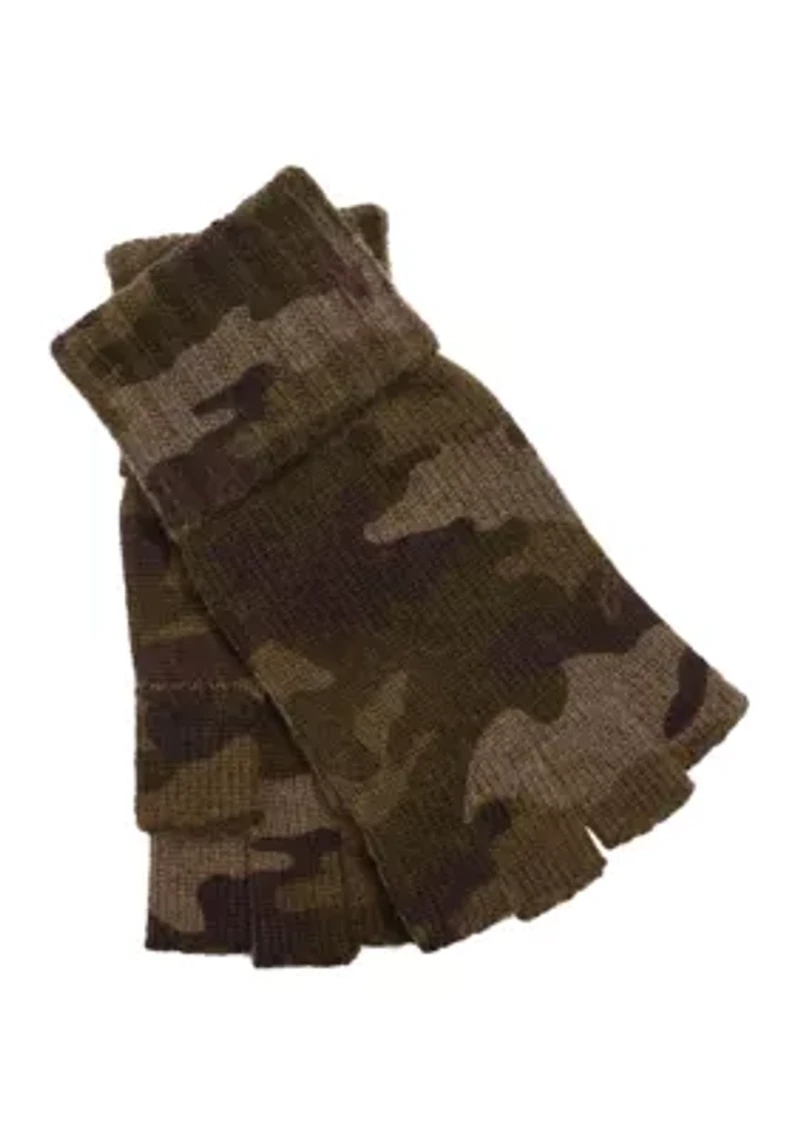 Men's Camo Fingerless Gloves