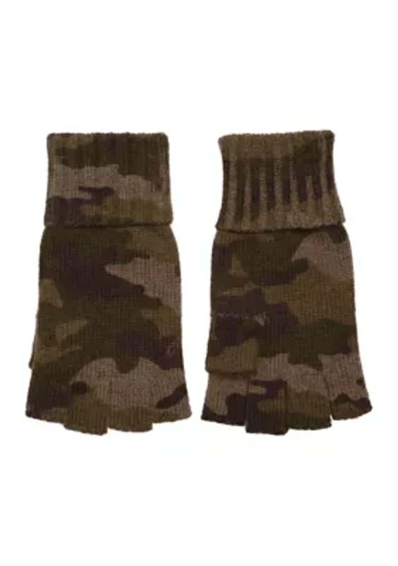 Men's Camo Fingerless Gloves