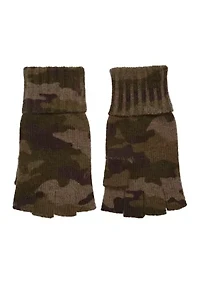Men's Camo Fingerless Gloves