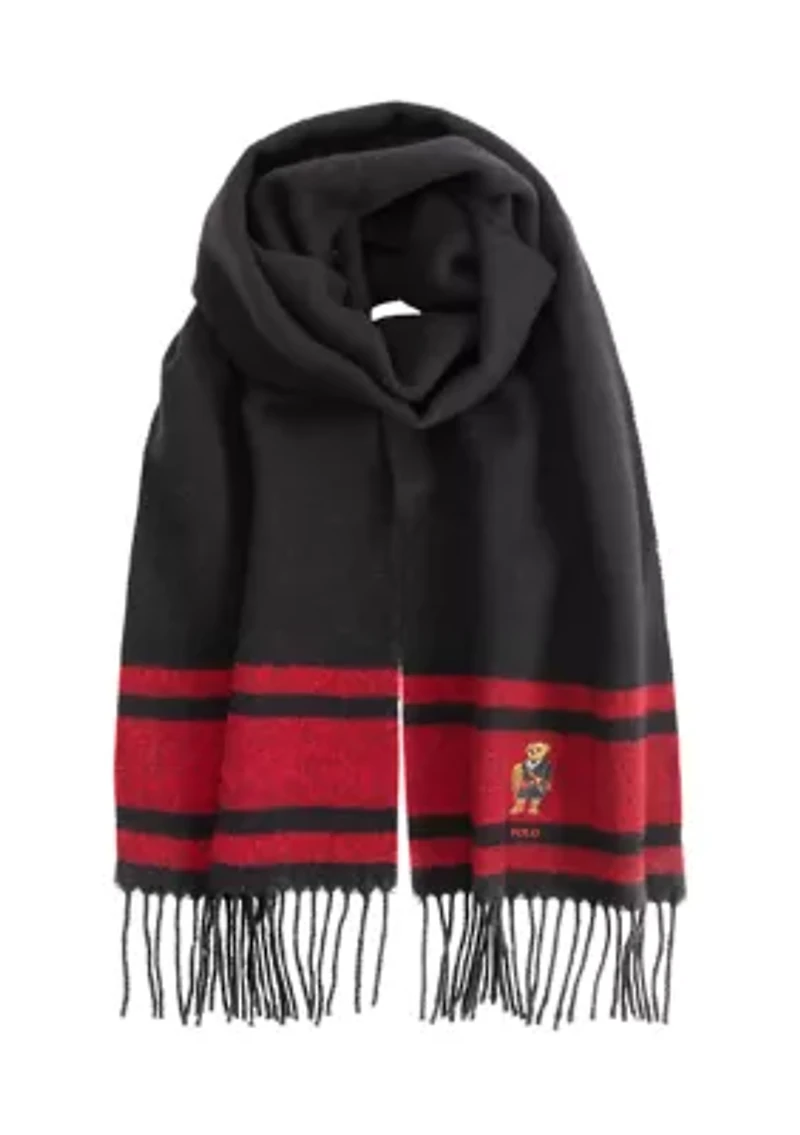 Woven Holiday Bear Scarf