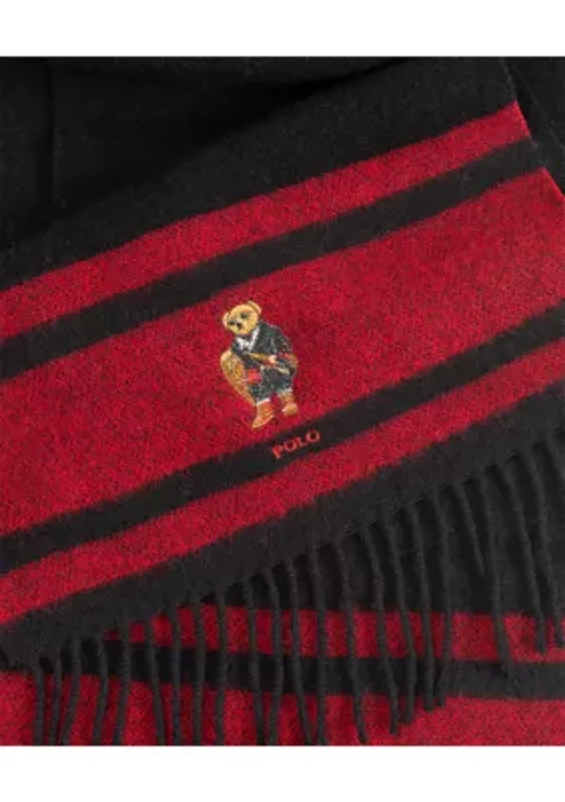 Woven Holiday Bear Scarf