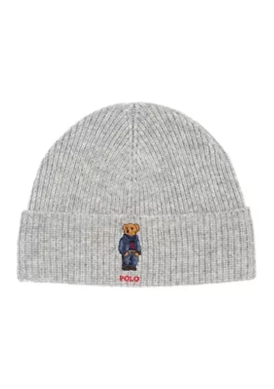 Solid Denim Bear Beanie