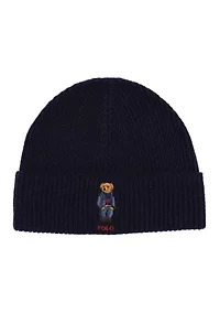 Solid Denim Bear Beanie