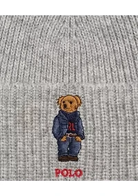 Solid Denim Bear Beanie