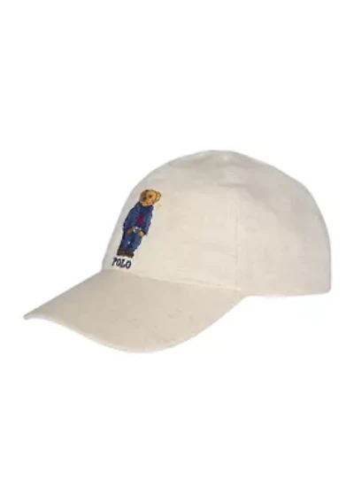 Linen Bear Baseball Cap