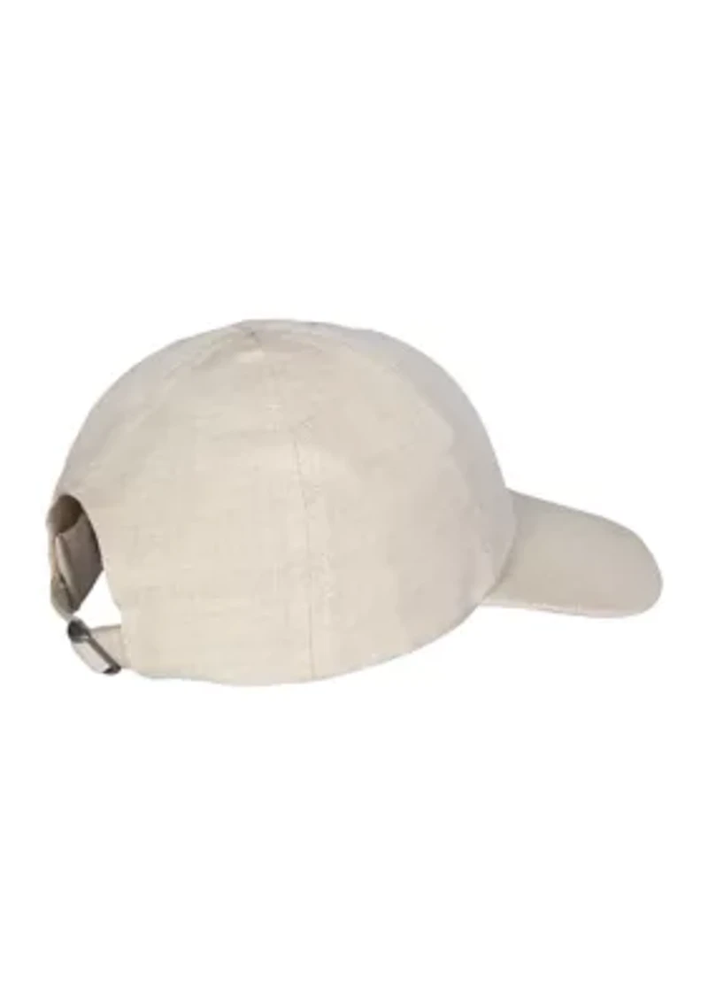 Linen Bear Baseball Cap