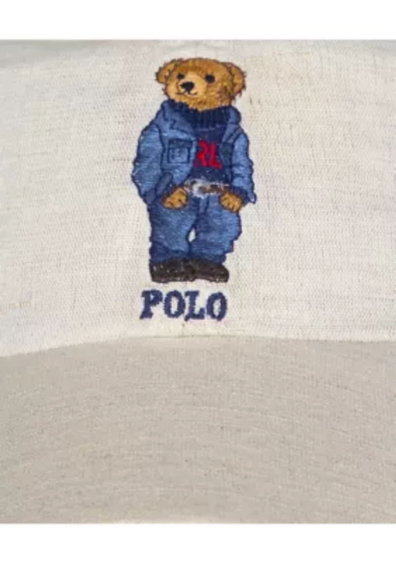 Linen Bear Baseball Cap