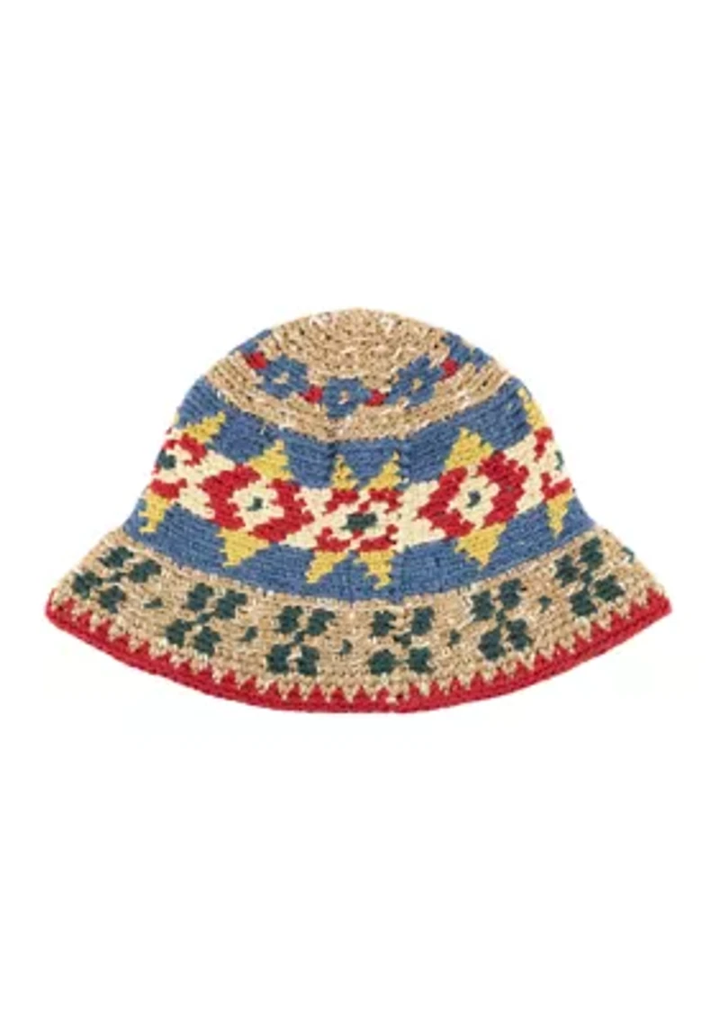 Fairisle Crochet Bucket Hat