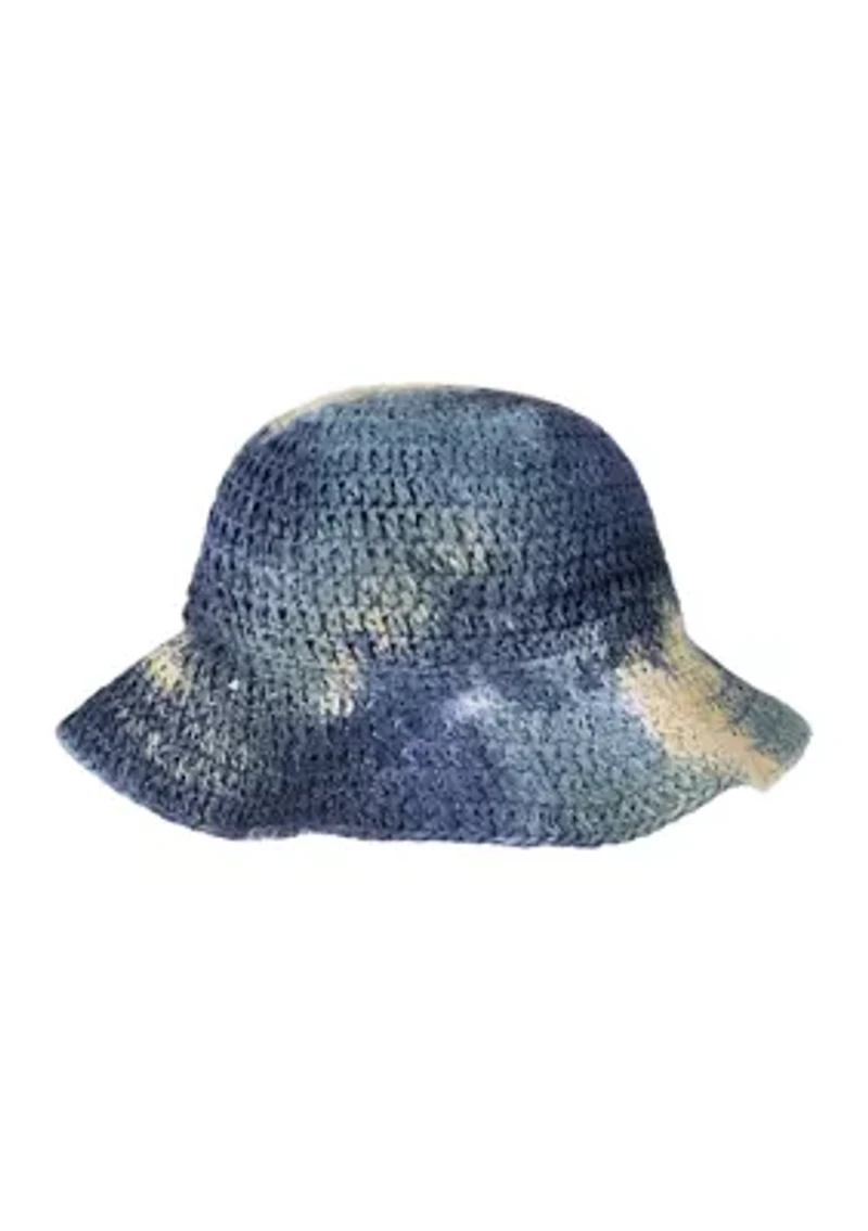 Hand Painted Raffia Bucket Hat