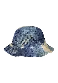 Hand Painted Raffia Bucket Hat