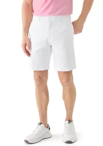 9" Flat Front Mechanical Stretch Shorts