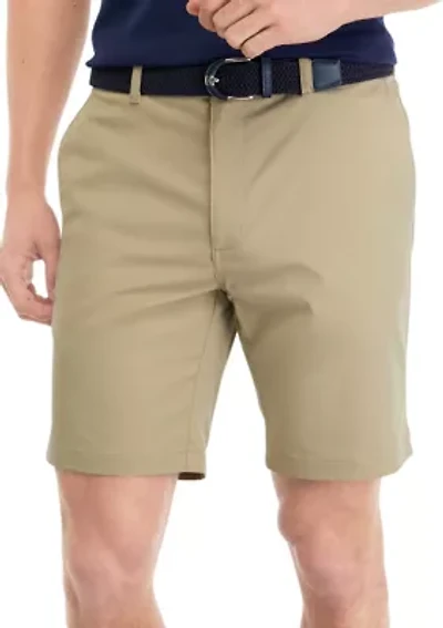 9" Flat Front Mechanical Stretch Shorts