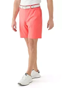 9" Flat Front Mechanical Stretch Shorts