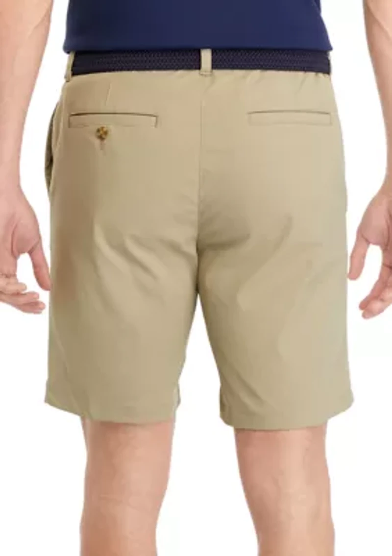 9" Flat Front Mechanical Stretch Shorts