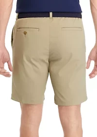 9" Flat Front Mechanical Stretch Shorts