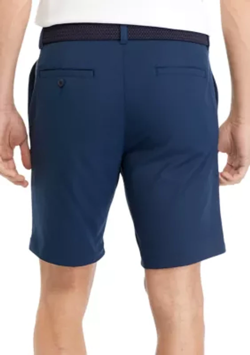 9" Flat Front Mechanical Stretch Shorts