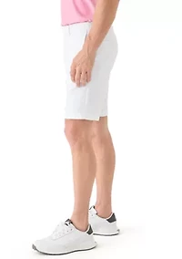 9" Flat Front Mechanical Stretch Shorts