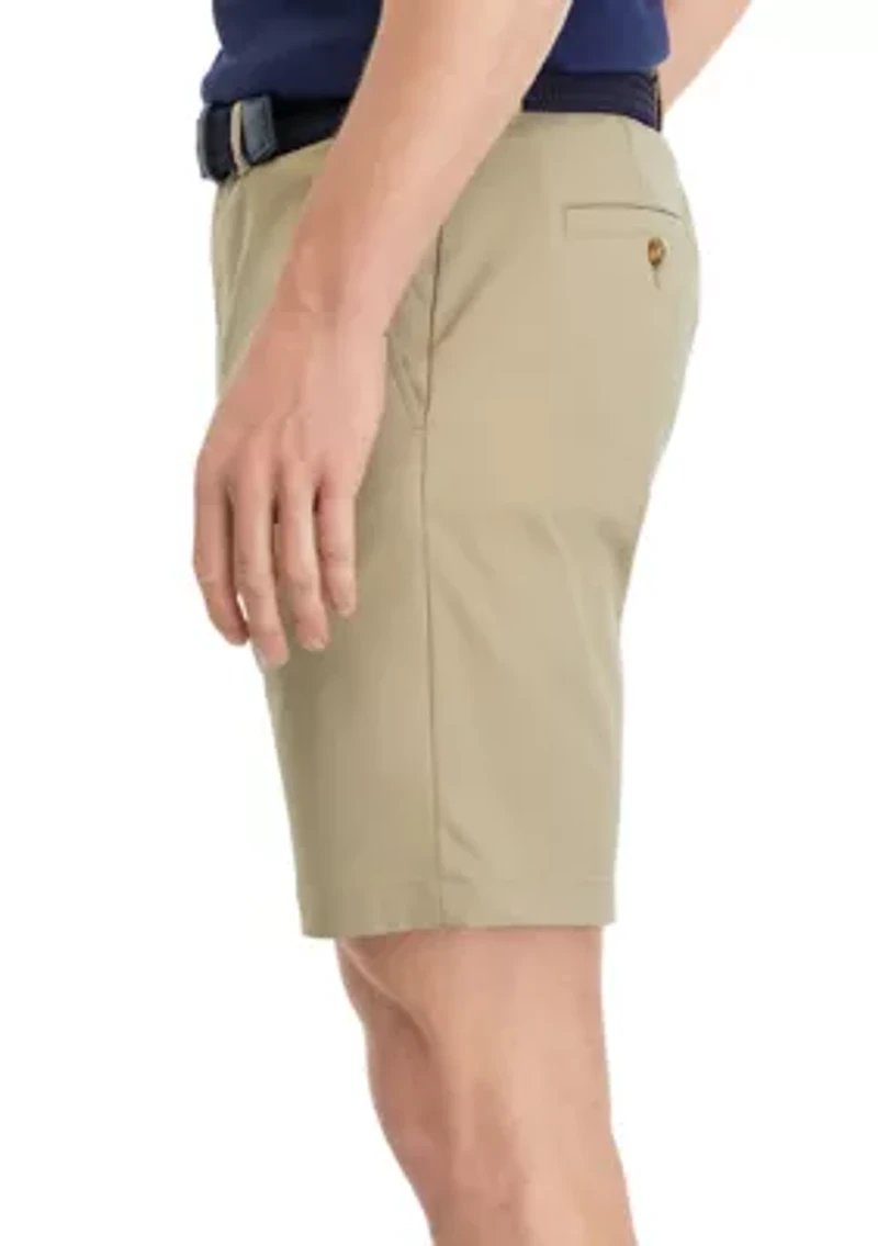9" Flat Front Mechanical Stretch Shorts