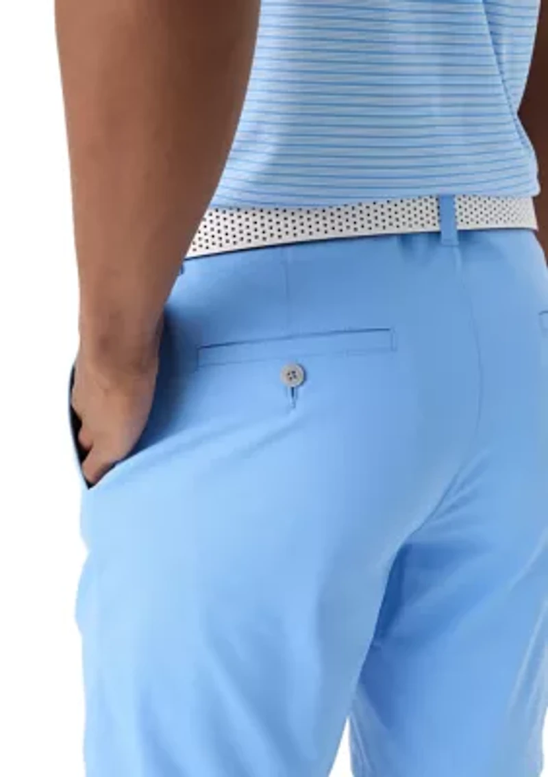 9" Flat Front Mechanical Stretch Shorts