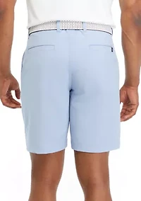 Men's 9" Flat Front Horizontal Tex Shorts