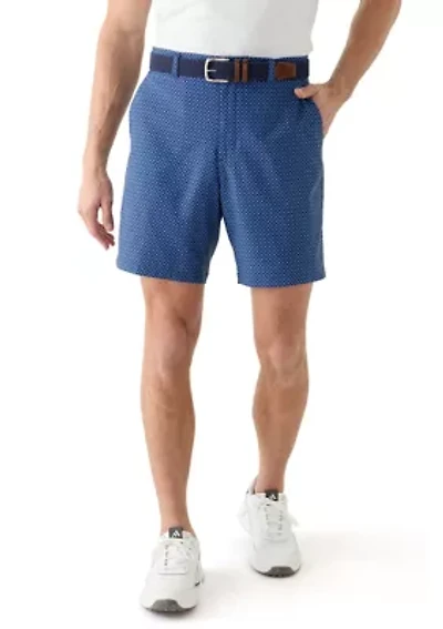 Men's 8" Flat Front Geometric Shadow Shorts