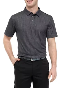 Short Sleeve Micro Print Polo Shirt