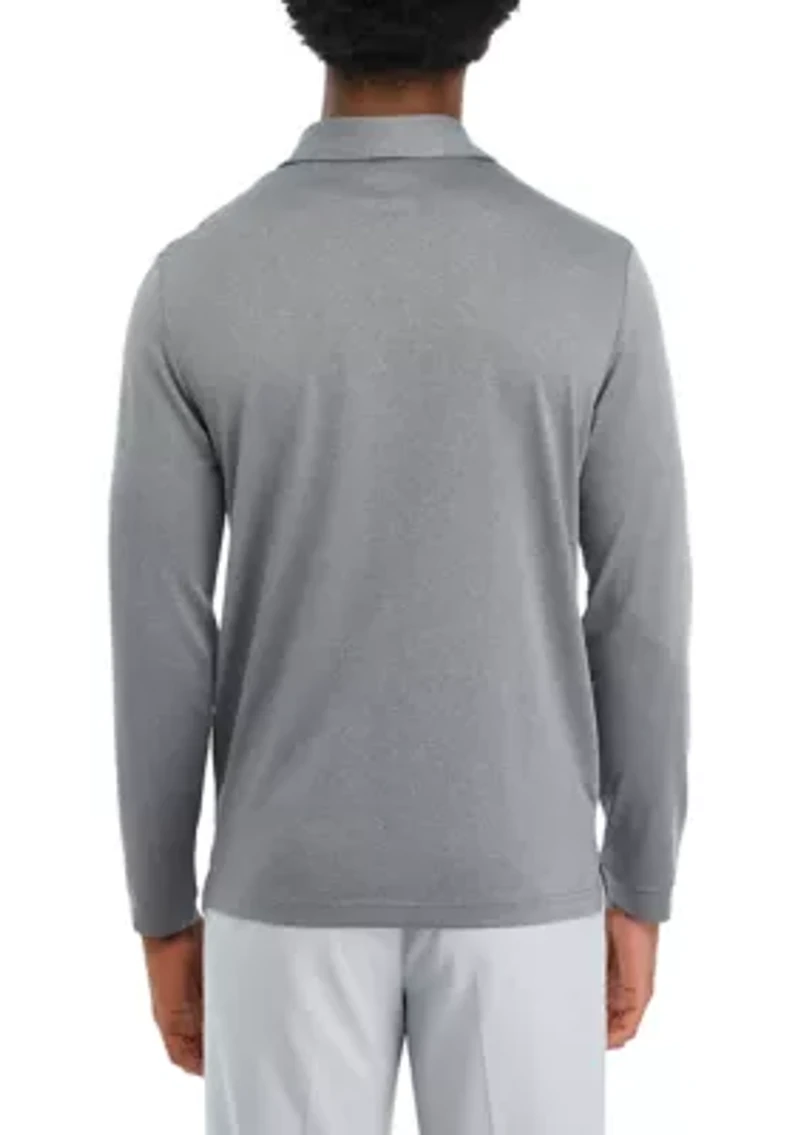 Men's Long Sleeve Birdseye Polo Shirt