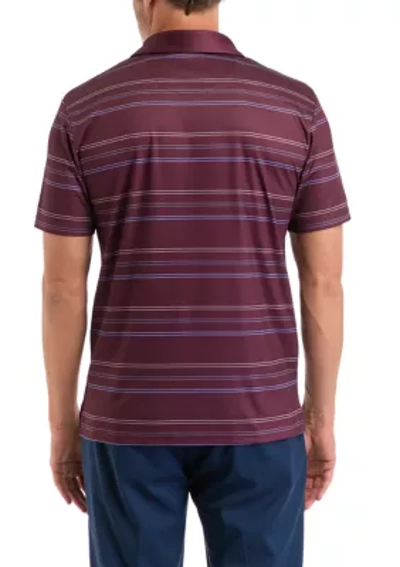 Men's Tight Rope Allover Striped Polo Shirt