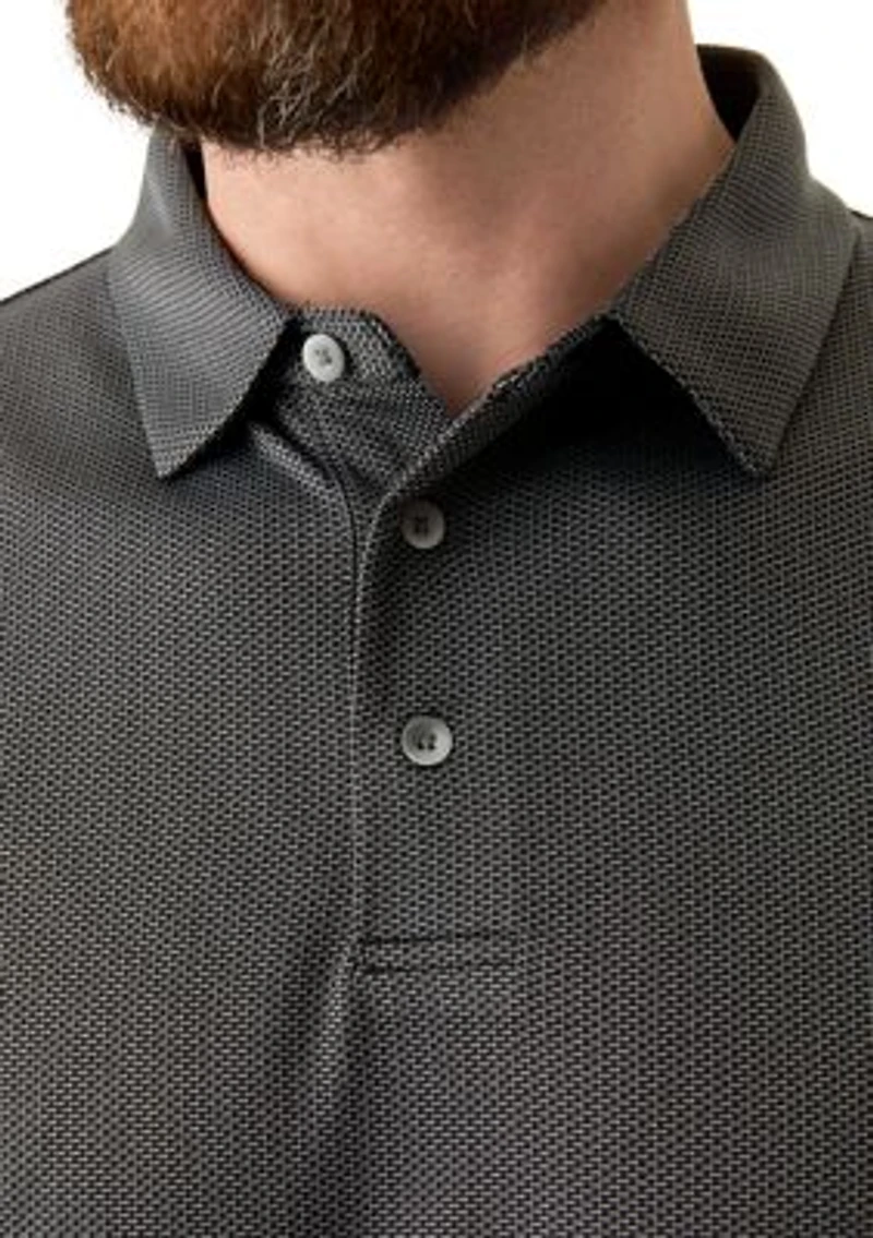 Men's Long Sleeve Jacquard Polo Shirt