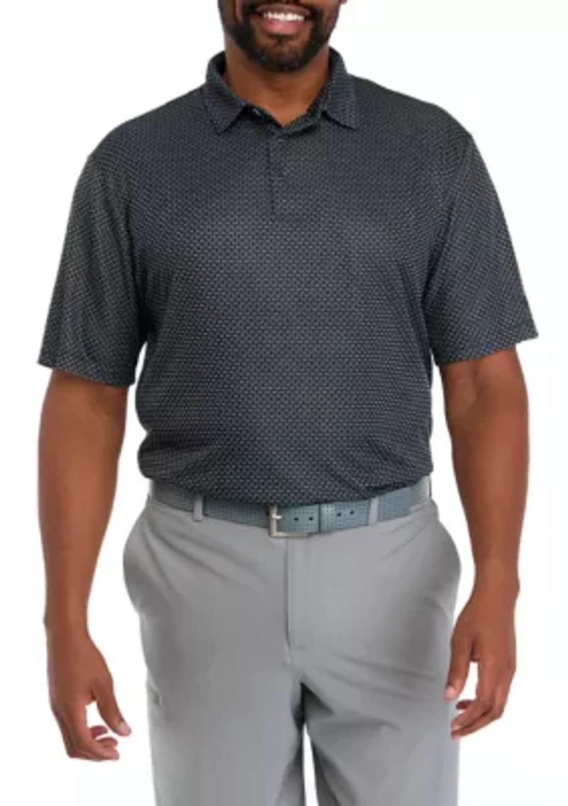 Big & Tall Short Sleeve Jacquard Polo Shirt