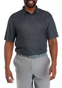 Big & Tall Short Sleeve Jacquard Polo Shirt
