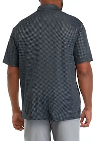 Big & Tall Short Sleeve Jacquard Polo Shirt