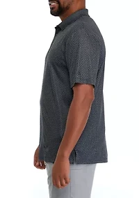 Big & Tall Short Sleeve Jacquard Polo Shirt