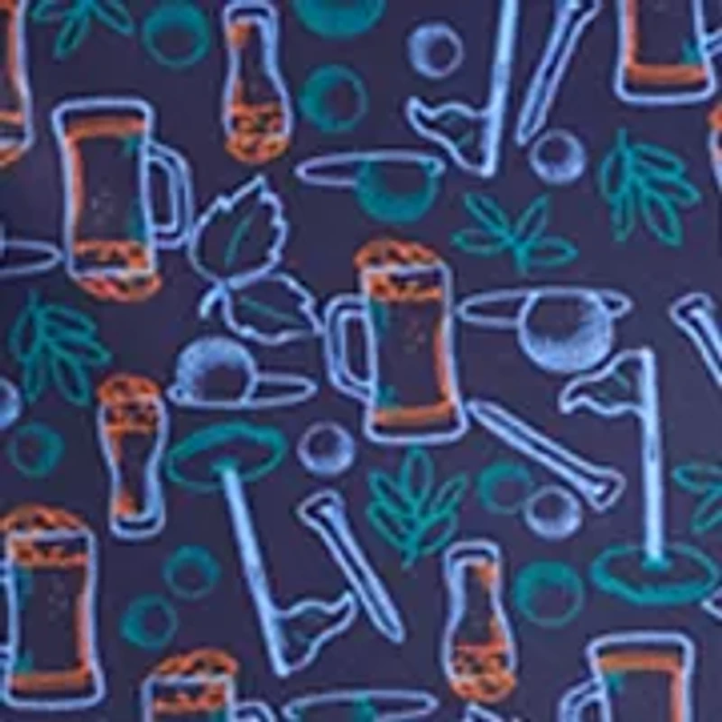 Big & Tall Autumn Print Polo Shirt
