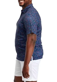 Big & Tall Autumn Print Polo Shirt