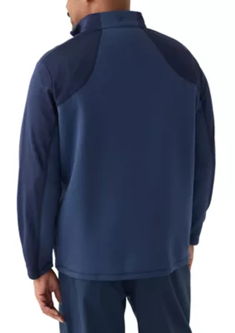 Big & Tall Long Sleeve Textured 1/4 Zip Pullover