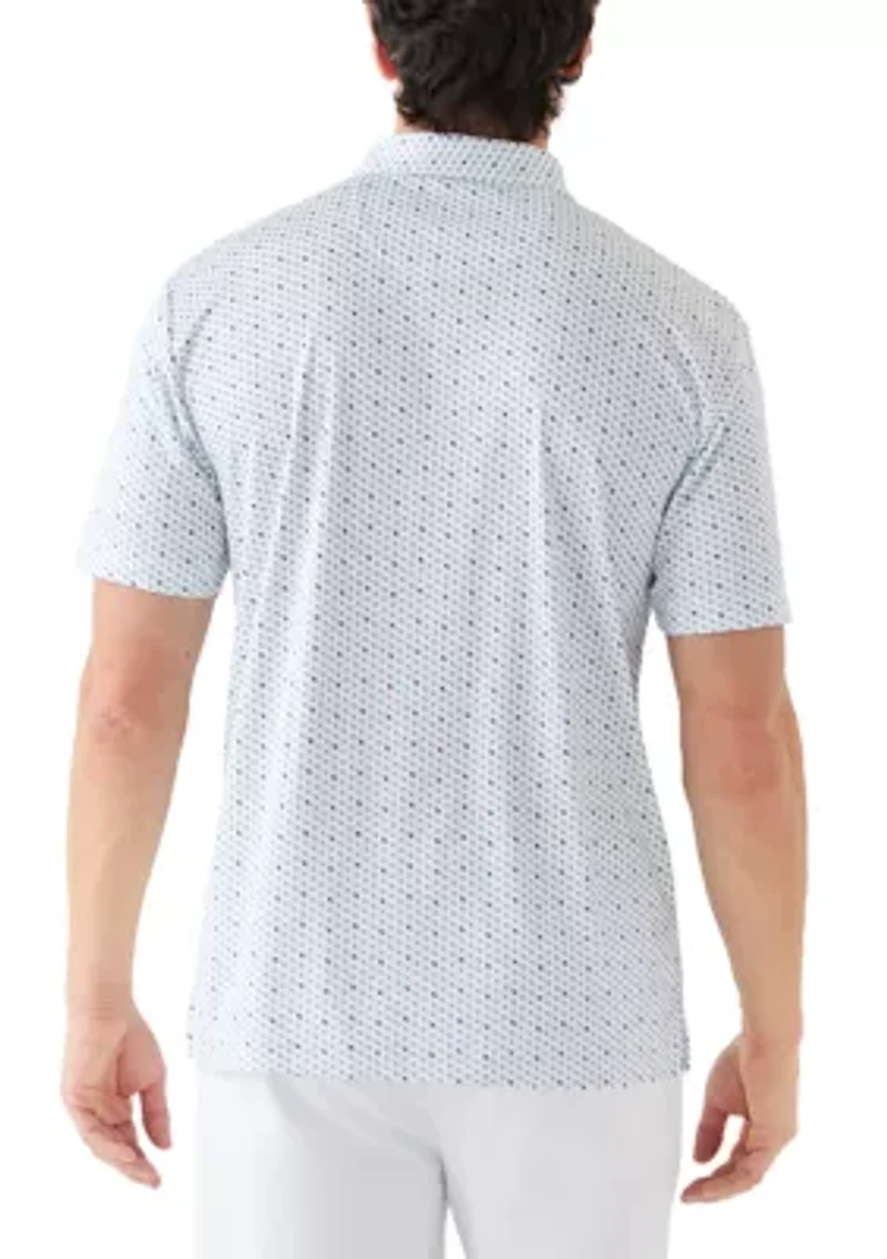 Airplane Print Polo Shirt