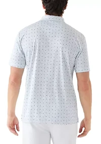 Airplane Print Polo Shirt