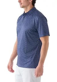 Airplane Print Polo Shirt