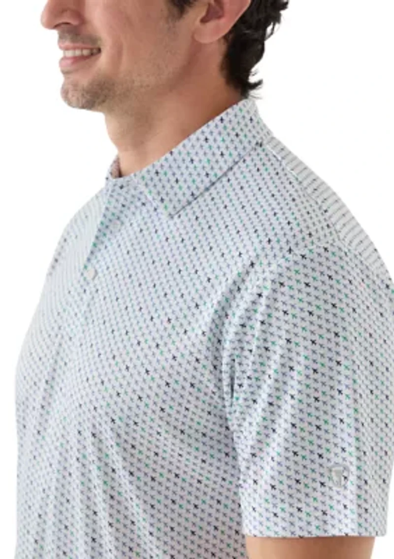 Airplane Print Polo Shirt