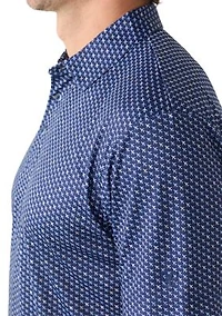 Airplane Print Polo Shirt