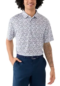 Men's Acorn Print Polo Shirt