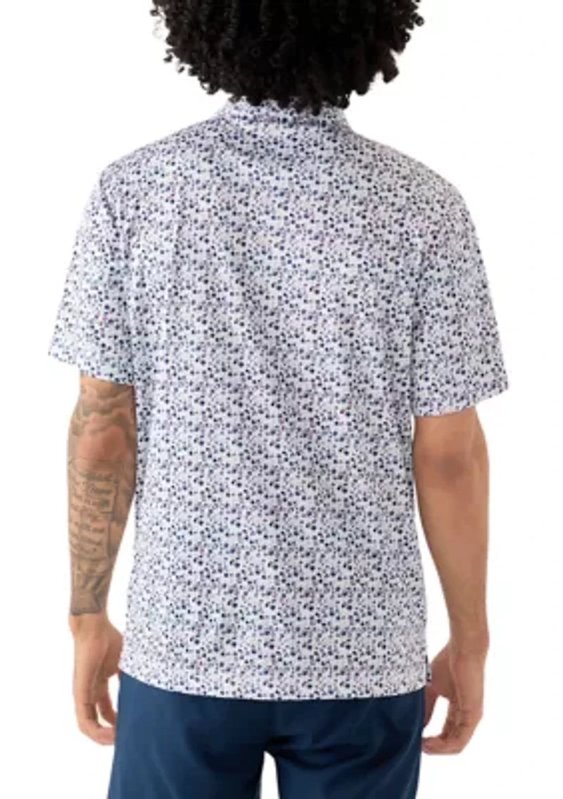 Men's Acorn Print Polo Shirt