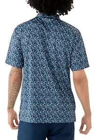 Men's Acorn Print Polo Shirt
