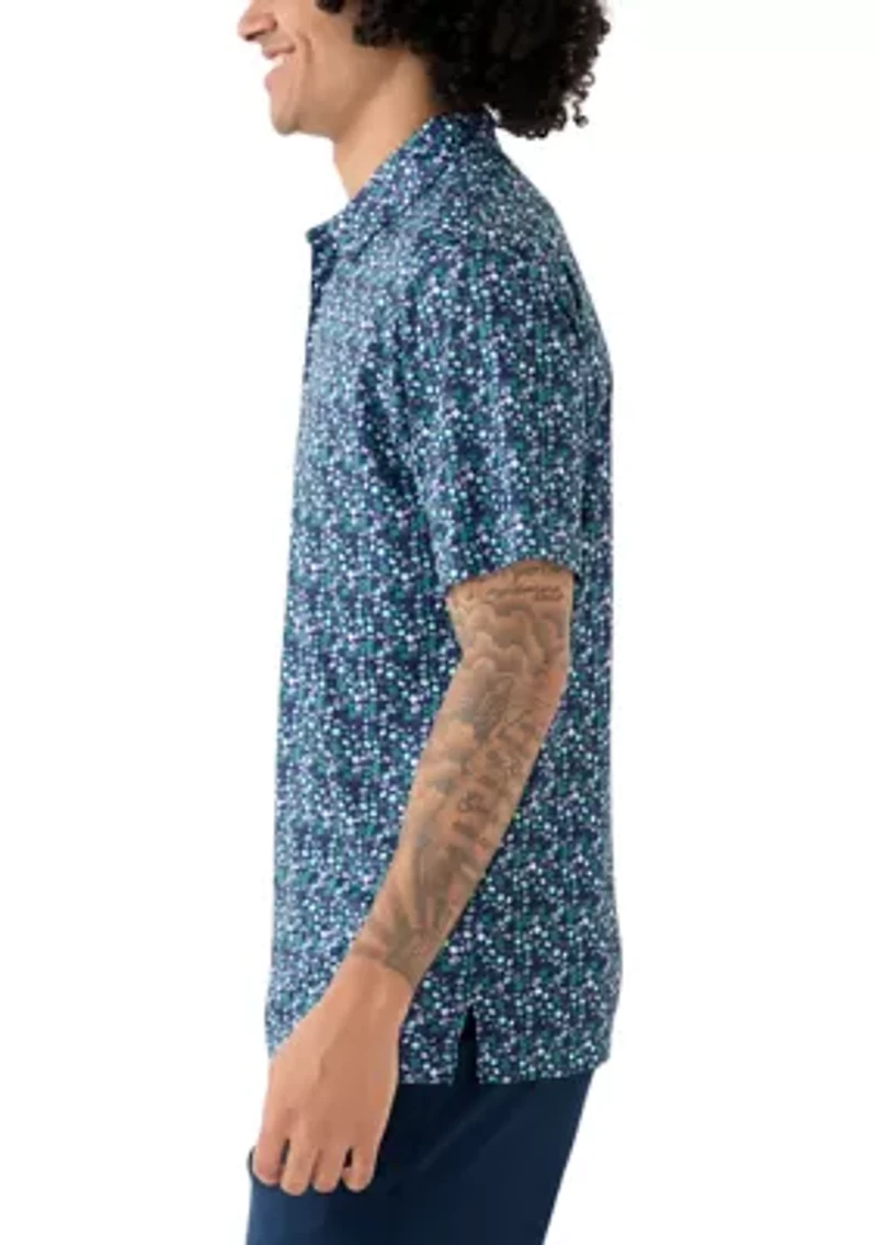 Men's Acorn Print Polo Shirt