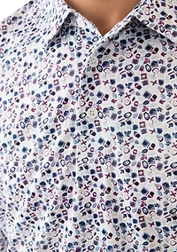 Men's Acorn Print Polo Shirt