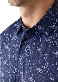 Fall Leaves Printed Polo Shirt