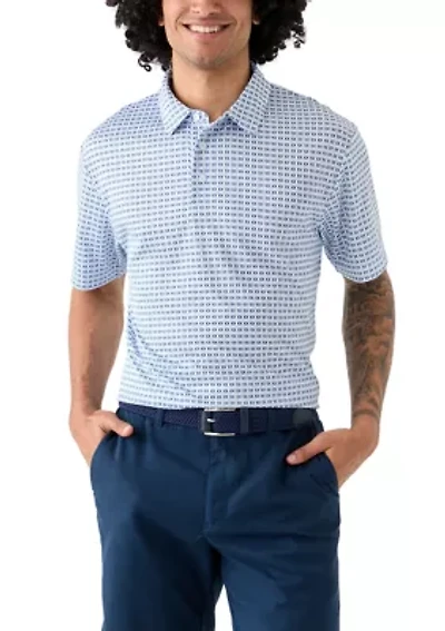 Men's Geometric Print Polo Shirt
