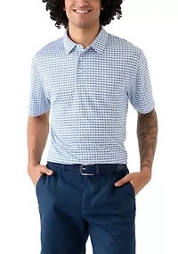 Men's Geometric Print Polo Shirt